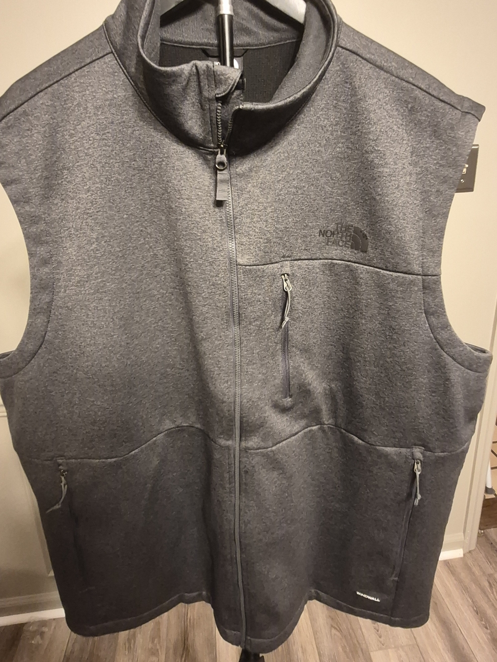The North Face Men's Gray Full-Zip Fleece Vest